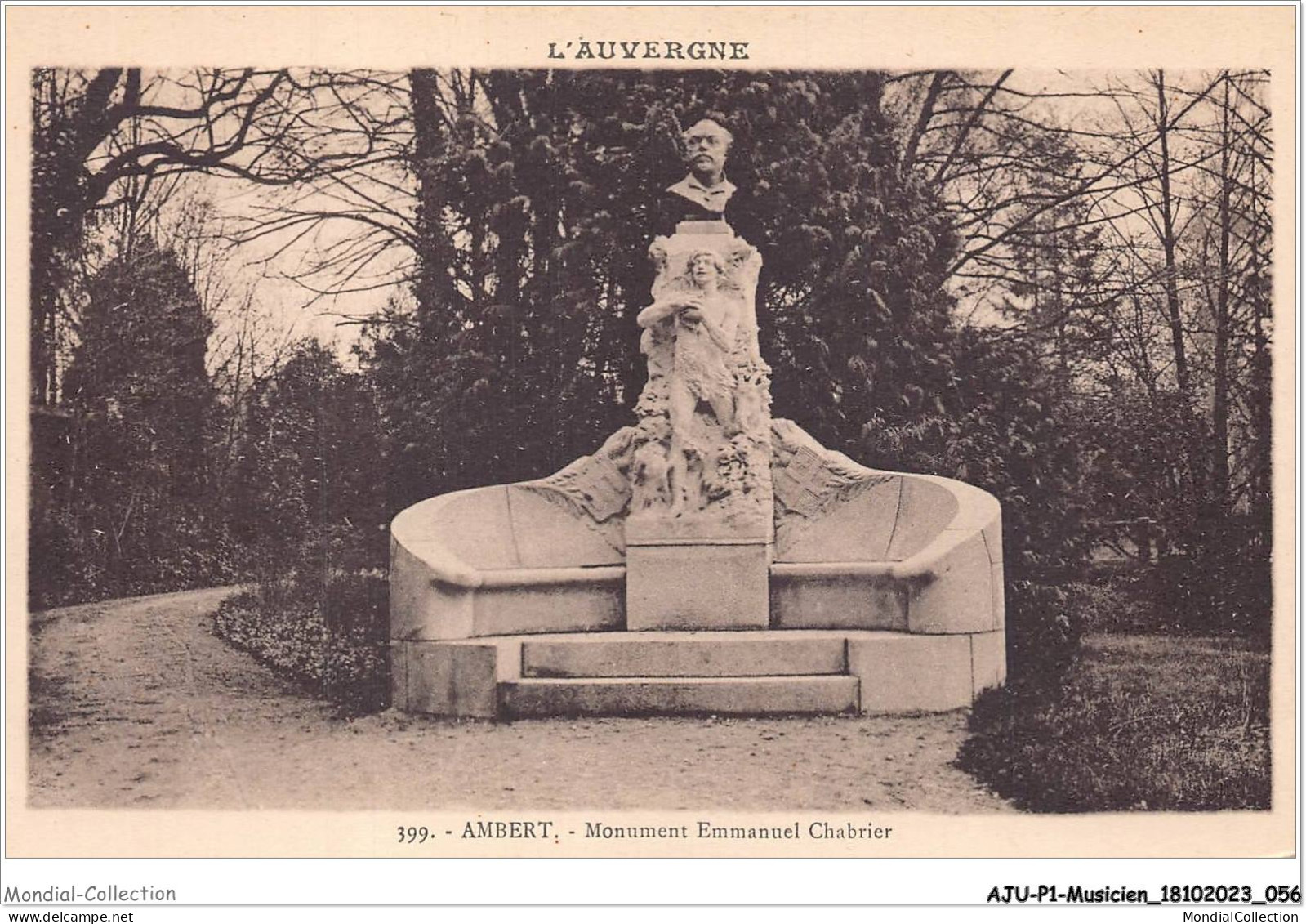 AJUP1-0029 - MUSICIEN - Ambert - Monument EMMANUEL CHABRIER  - Musique Et Musiciens