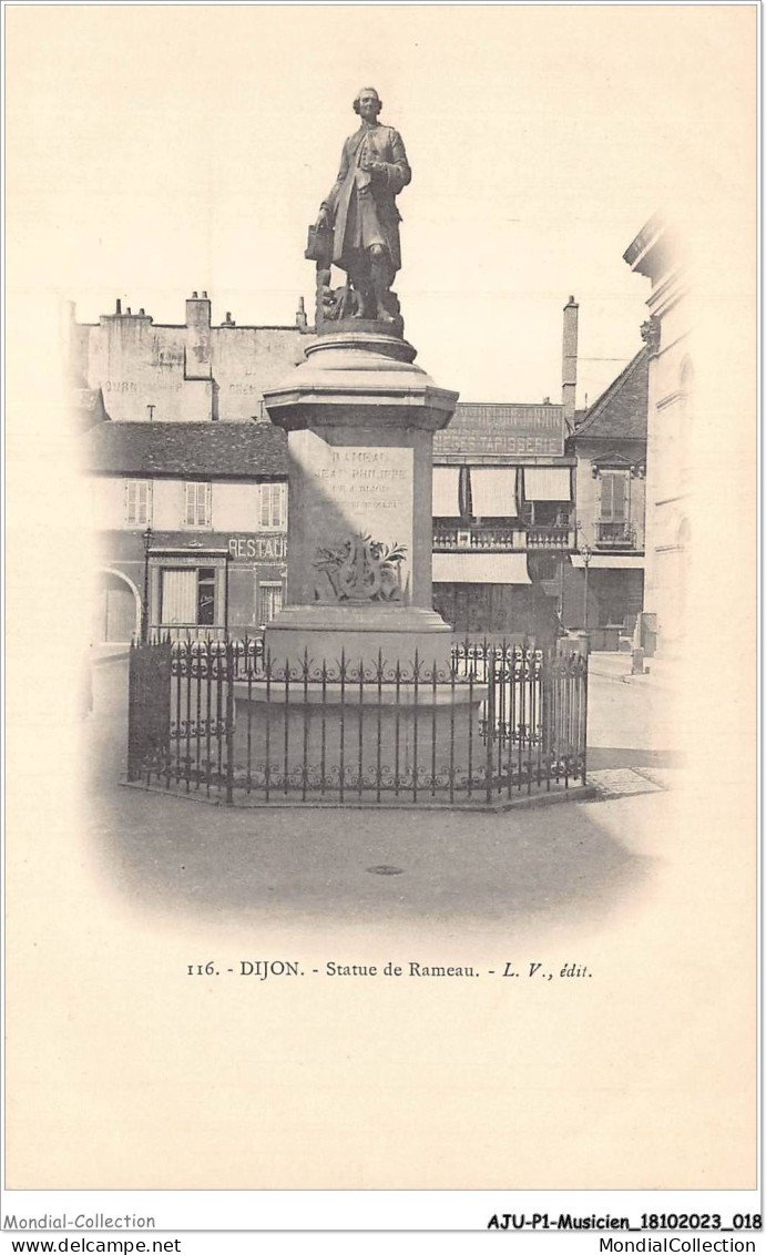 AJUP1-0010 - MUSICIEN - Dijon - Statue De RAMEAU  - Musique Et Musiciens