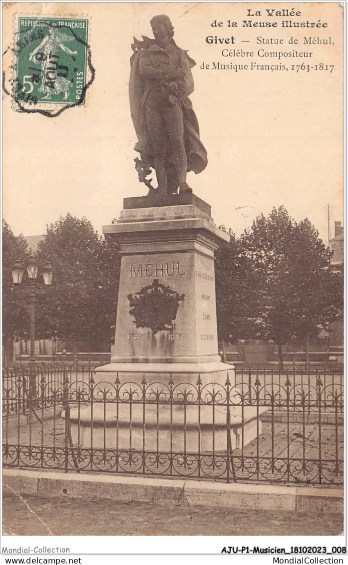 AJUP1-0005 - MUSICIEN - La Vallée De La Meuse Illustrée - Givet - Statue De MEHUL - Célèbre Compositeur De Musique - Music And Musicians