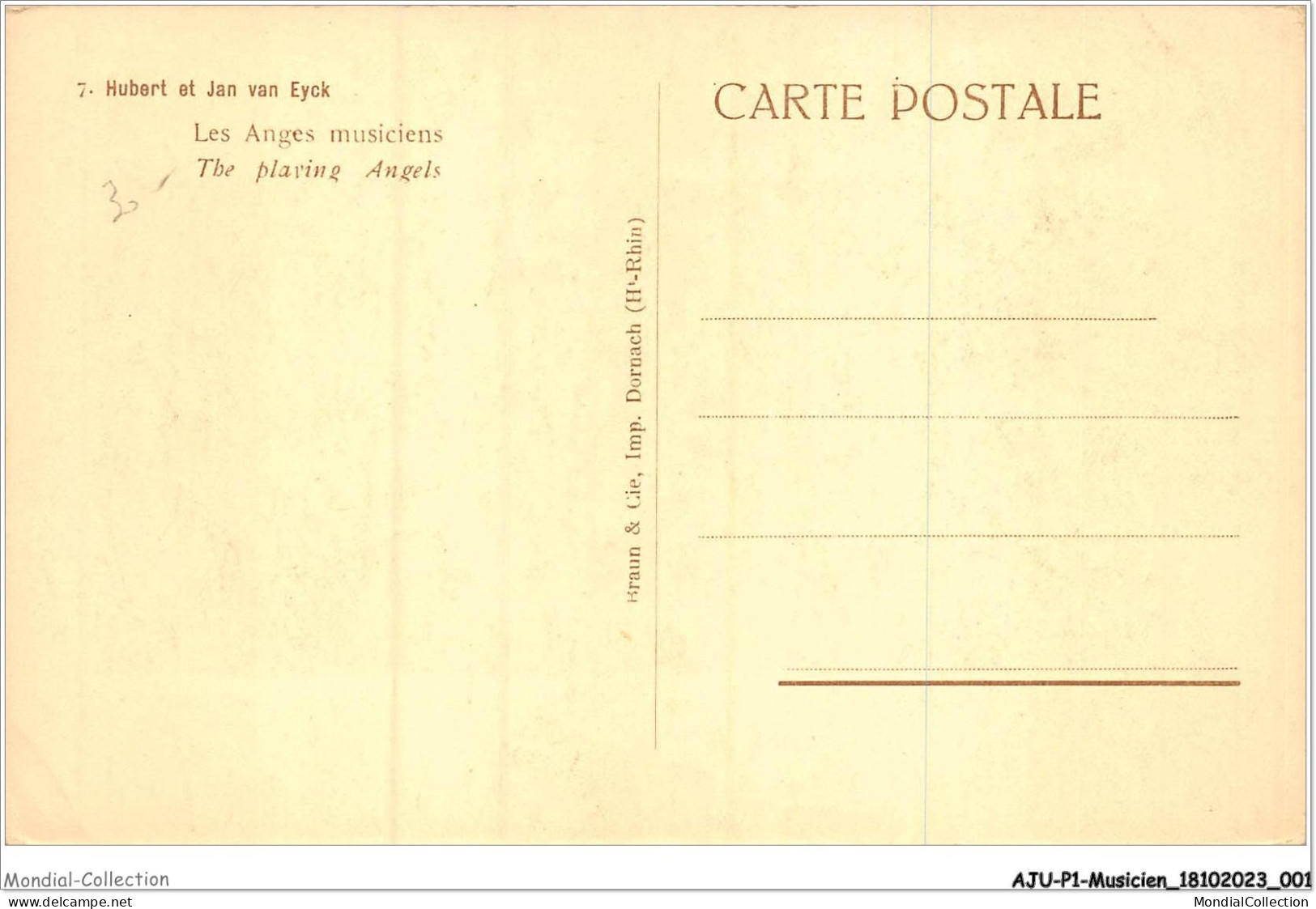 AJUP1-0001 - MUSICIEN - HUBERT ET JAN VAN EYCK - Les Anges Musiciens  - Musique Et Musiciens