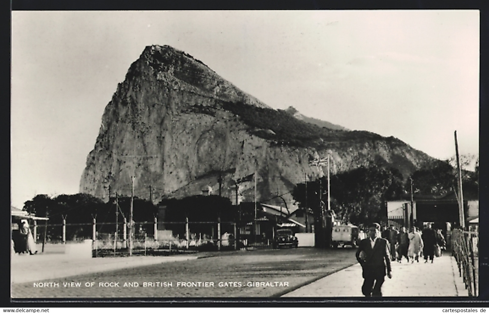 Postal Gibraltar, North View Of Rock And British Frontier Gates  - Gibraltar