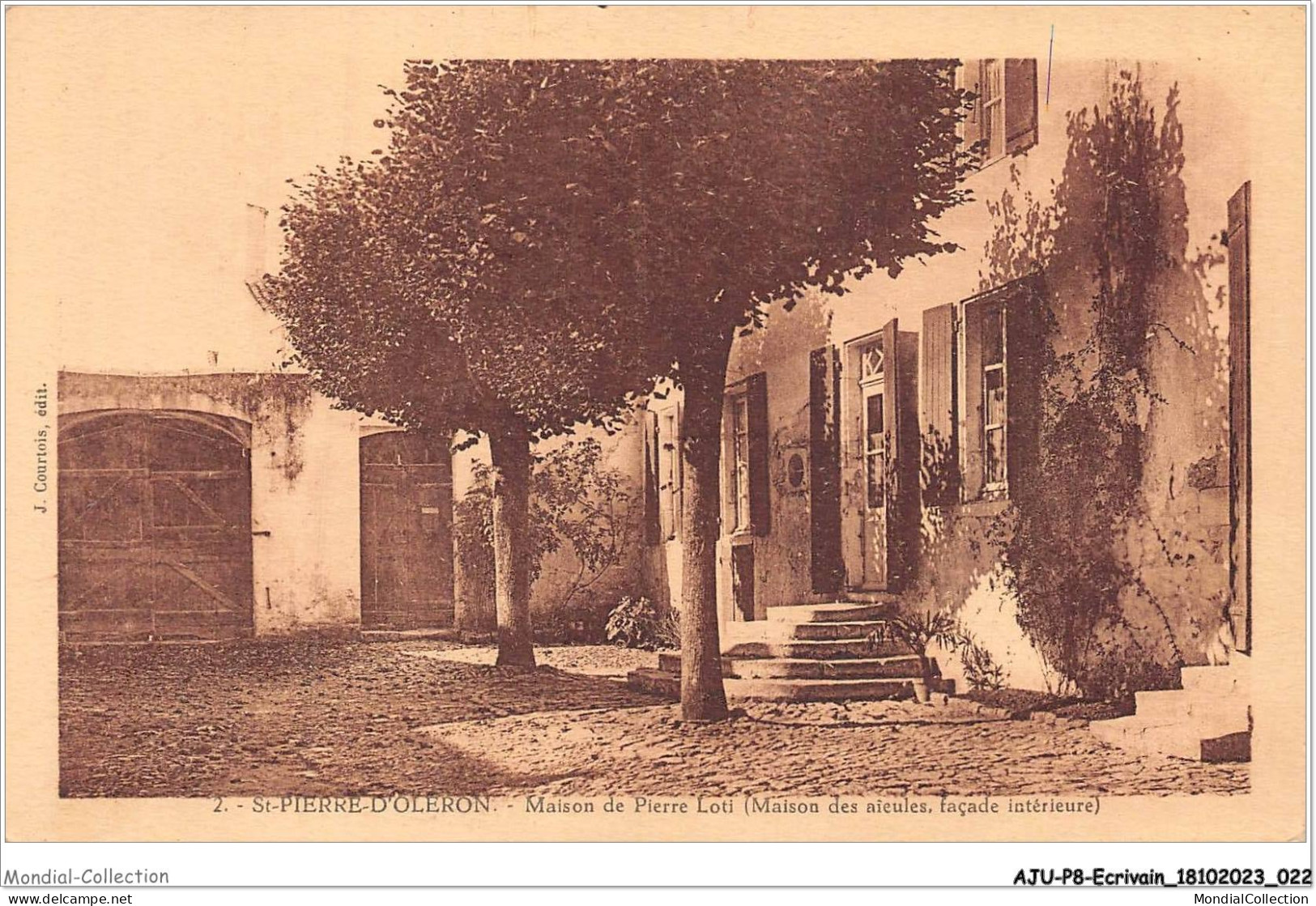 AJUP8-0662 - ECRIVAIN - St-pierre-d'oléron - Maison De PIERRE LOTI - Maison Des Aîeules - Façade Intérieure   - Schrijvers