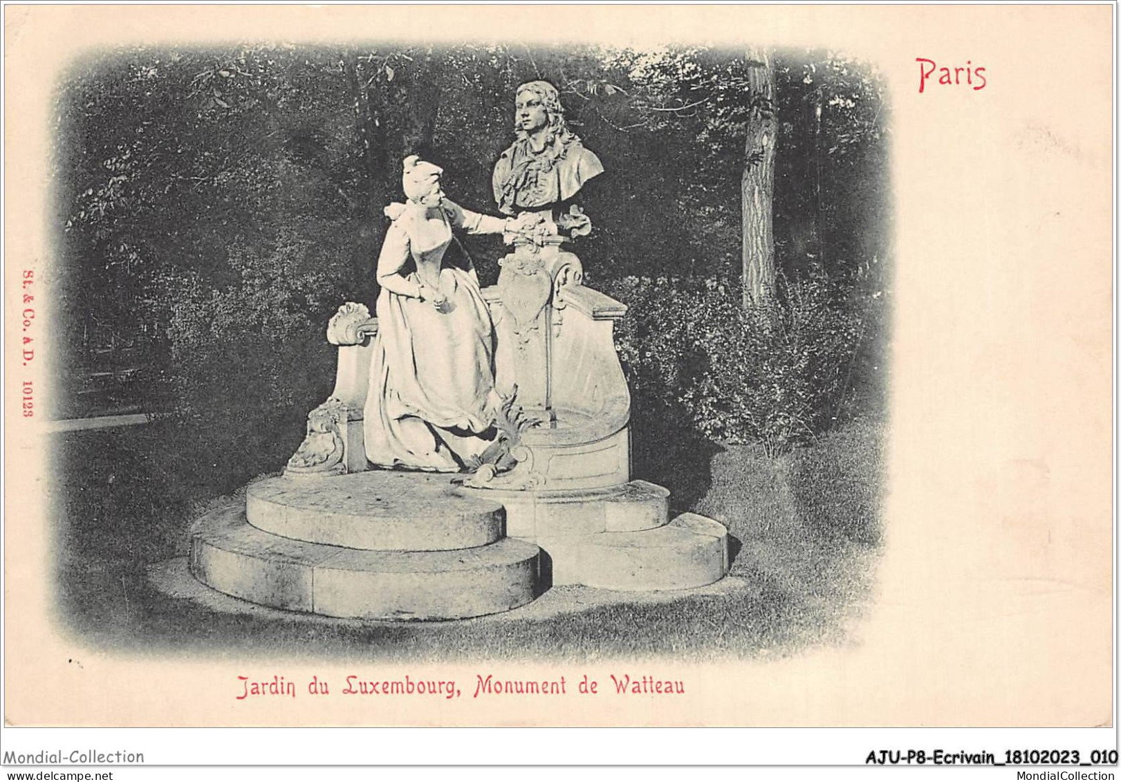 AJUP8-0656 - ECRIVAIN - Paris - Jardin Du Luxembourg - Monument De Watteau  - Schriftsteller