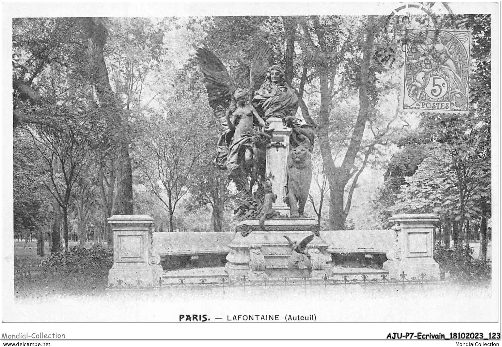 AJUP7-0612 - ECRIVAIN - Paris - LAFONTAINE - Auteuil - Schrijvers