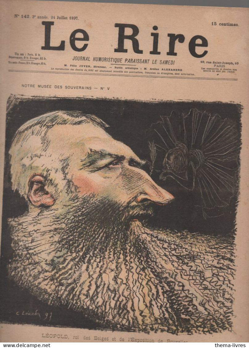 Revue  LE RIRE  N°142 Du 24 Juillet  1897   Couverture LEANDRE  (CAT4087AJ) - Humor