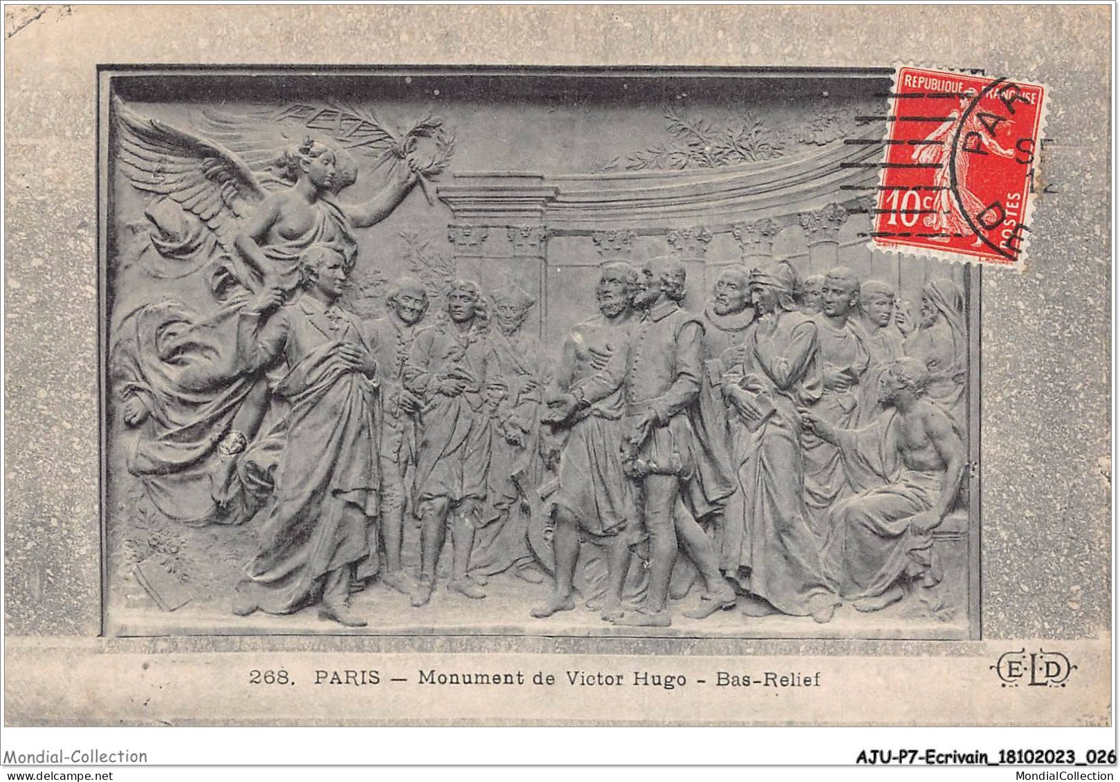 AJUP7-0564 - ECRIVAIN - Paris - Monument De VICTOR HUGO - Bas Relief  - Schriftsteller