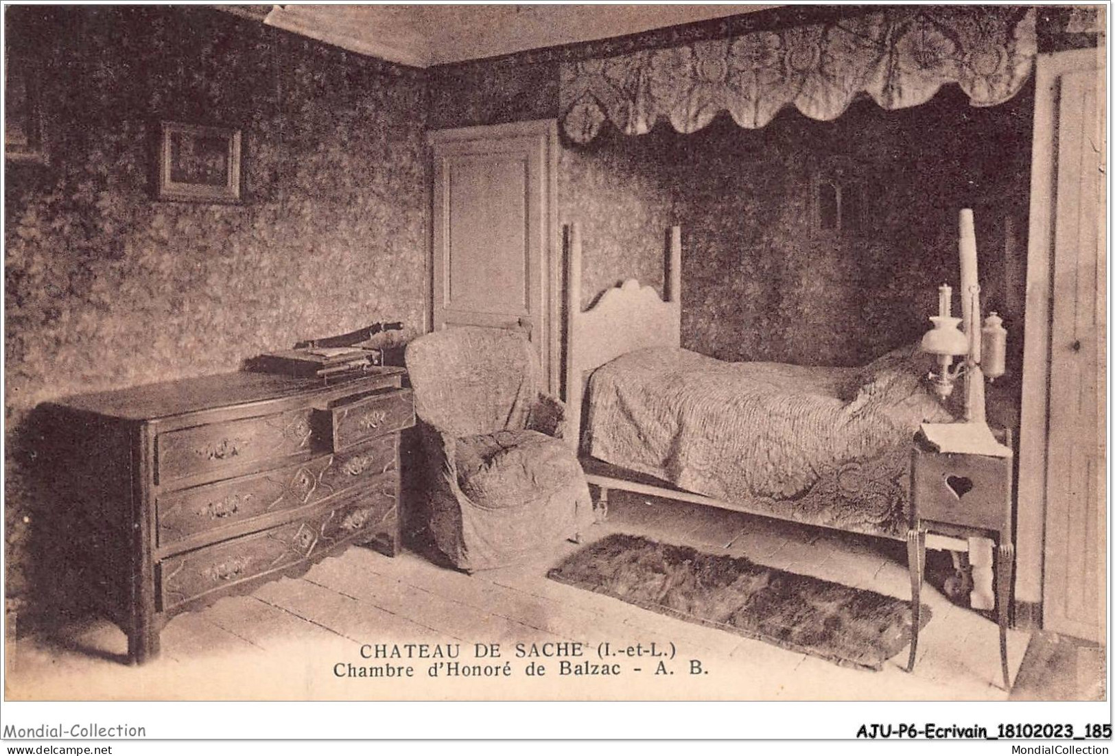 AJUP6-0543 - ECRIVAIN - Chateau De Sache - I Et L - Chambre D'HONORE De BALZAC - A B  - Writers