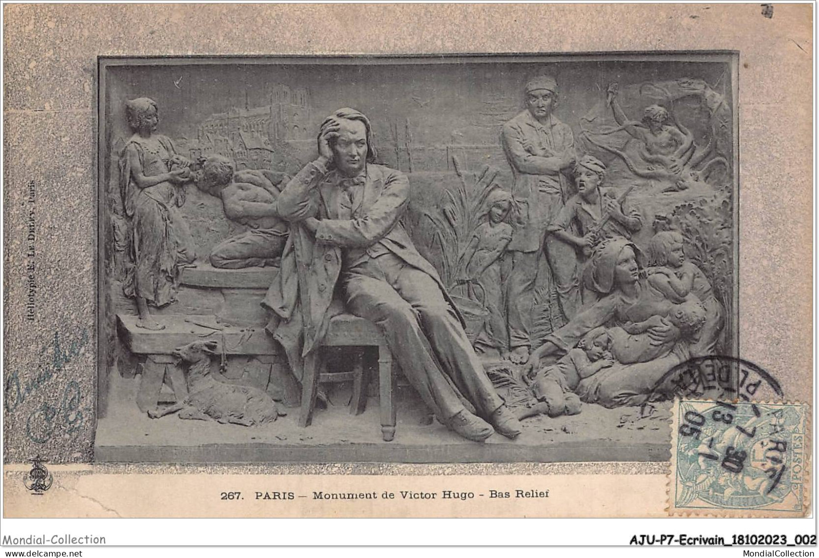 AJUP7-0552 - ECRIVAIN - Paris - Monument De VICTOR HUGO - Bas Relief  - Schriftsteller