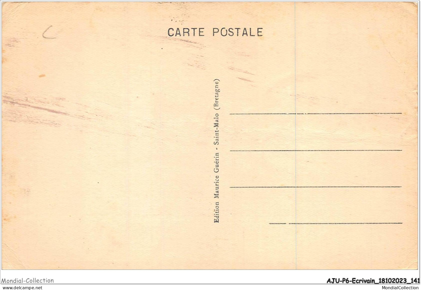 AJUP6-0521 - ECRIVAIN - Le Vieux Saint-malo - St-malo - Le Grand Bé - Les Funérailles De CHATEAUBRIAND - 1848 - Schriftsteller