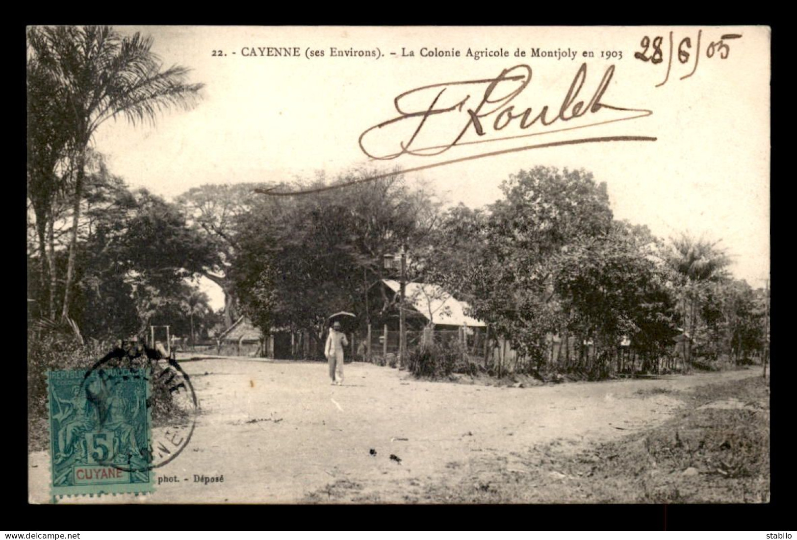 GUYANE - ENVIRONS DE CAYENNE -  LA COLONIE AGRICOLE DE MONTJOLY EN 1903 - Other & Unclassified