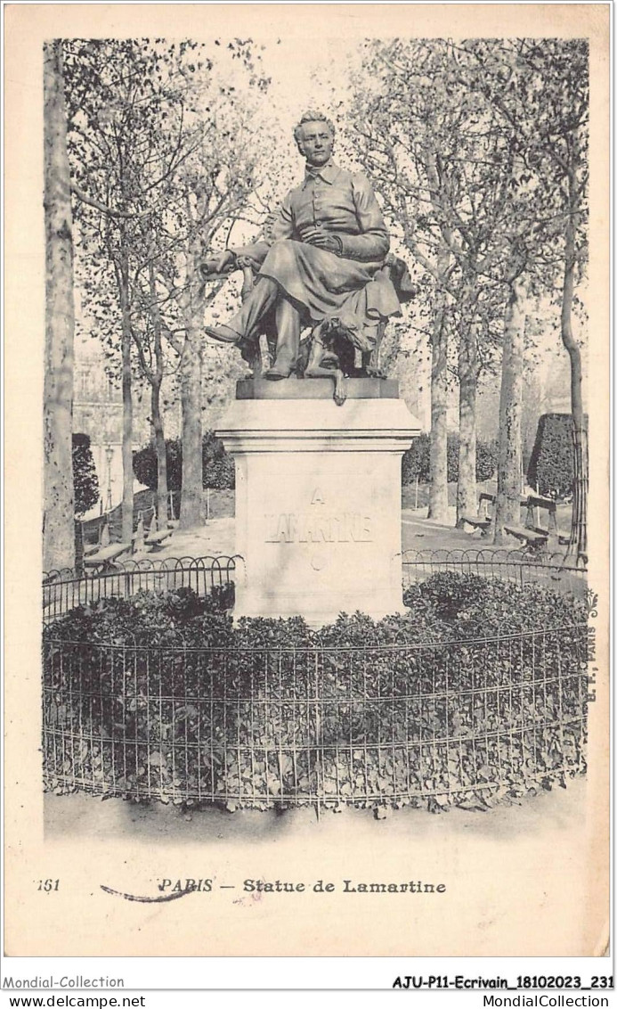 AJUP11-1089 - ECRIVAIN - Paris - Statue De LAMARTINE  - Ecrivains