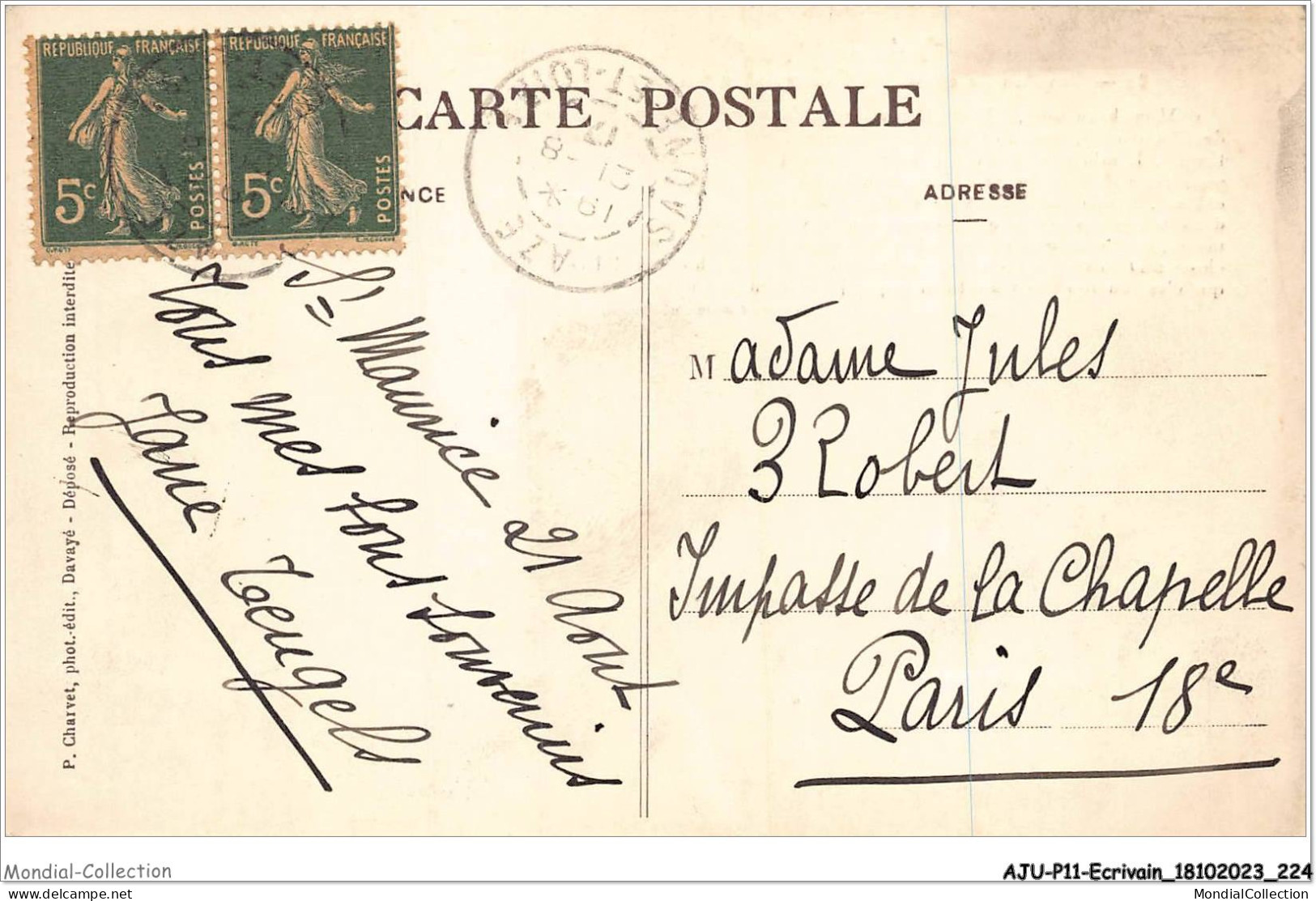 AJUP11-1085 - ECRIVAIN - Souvenir De Lamartine - Pavillon De Chasse De LAMARTINE à Péronne  - Escritores