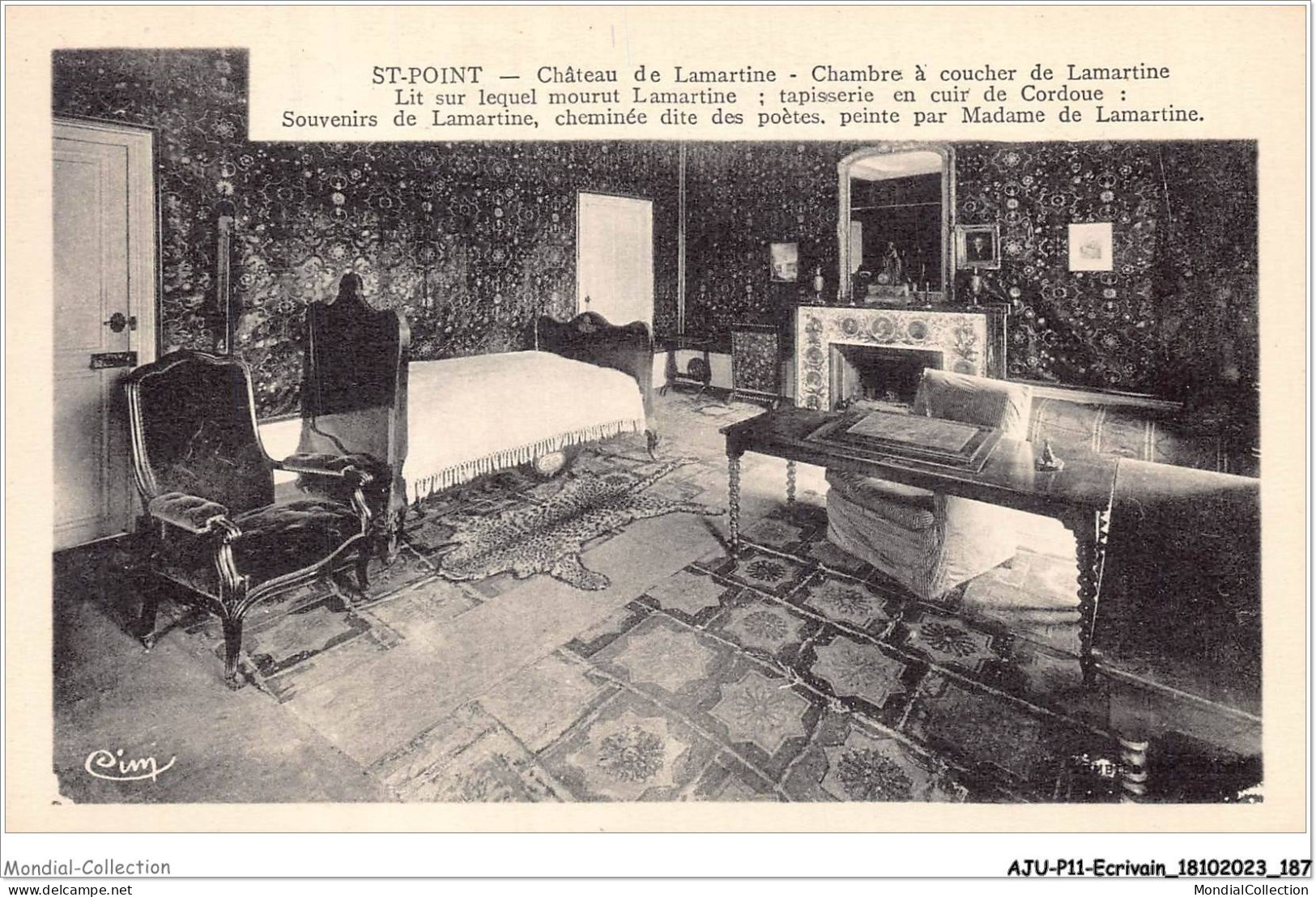 AJUP11-1067 - ECRIVAIN - St-Point - Château De LAMARTINE - Chambre à Coucher De Lamartine   - Schrijvers