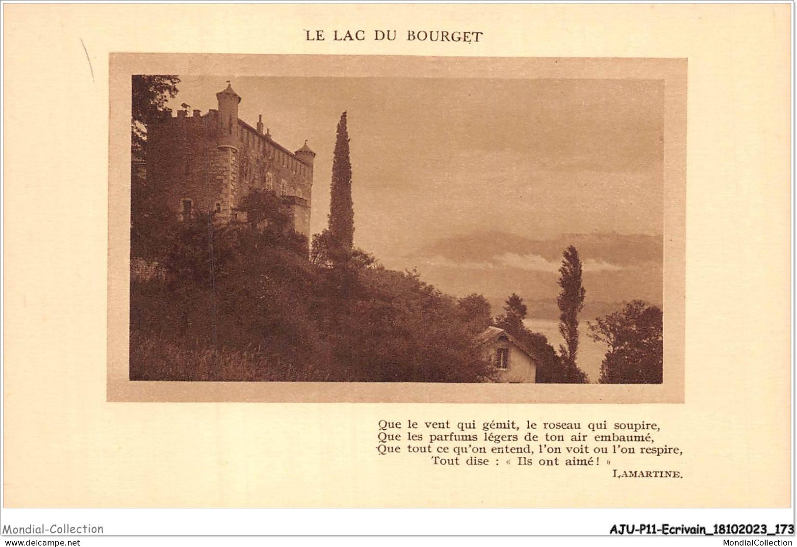 AJUP11-1060 - ECRIVAIN - Le Lac Du BOURGET  - Escritores