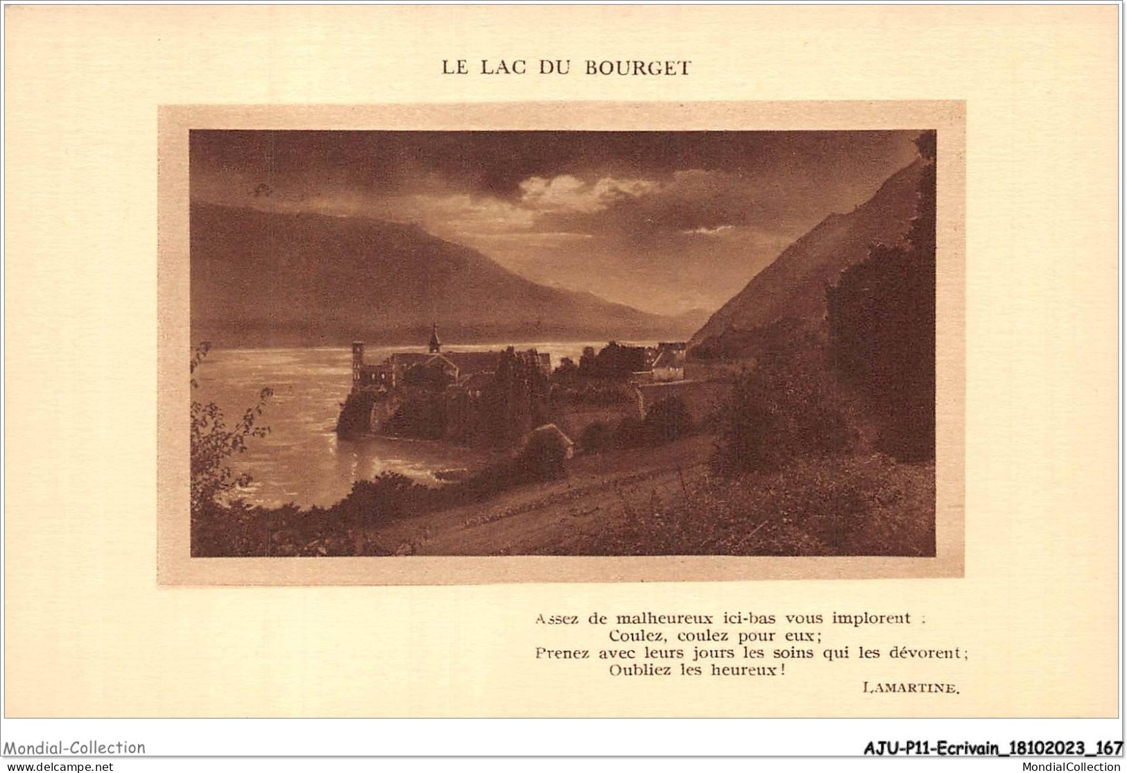 AJUP11-1057 - ECRIVAIN - Le Lac Du BOURGET  - Ecrivains