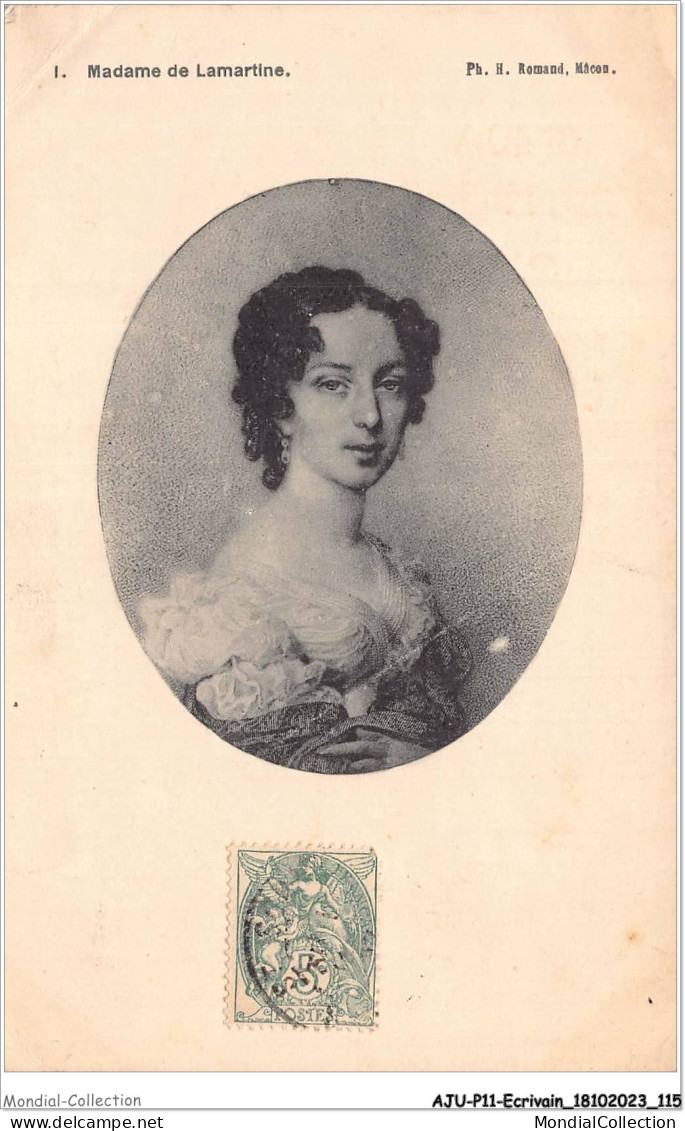 AJUP11-1031 - ECRIVAIN - Madame De LAMARTINE  - Schriftsteller