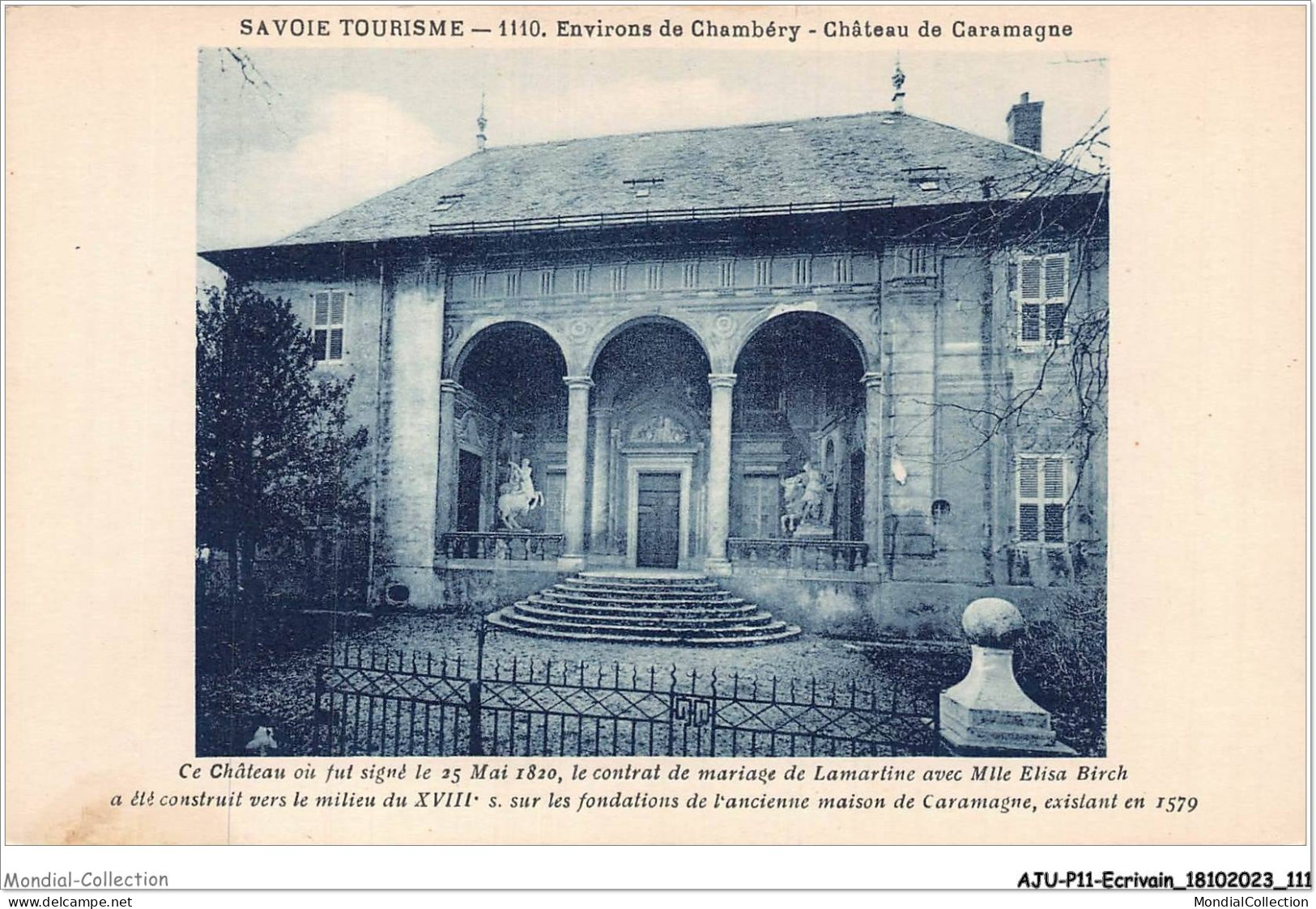 AJUP11-1029 - ECRIVAIN - Savoie Tourisme - Environs De Chambéry - Château De Caramagne  - Escritores
