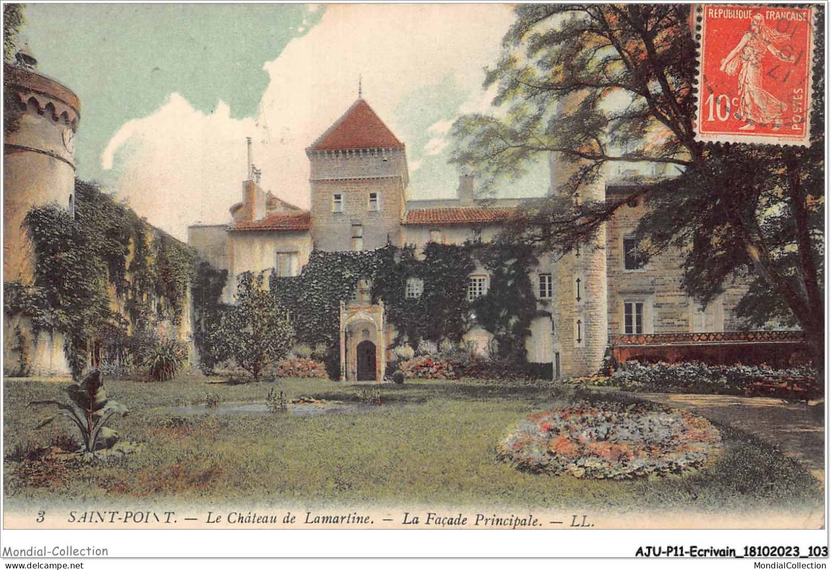 AJUP11-1025 - ECRIVAIN - Saint-Point - Le Château De LAMARTINE - La Façade Principale  - Scrittori