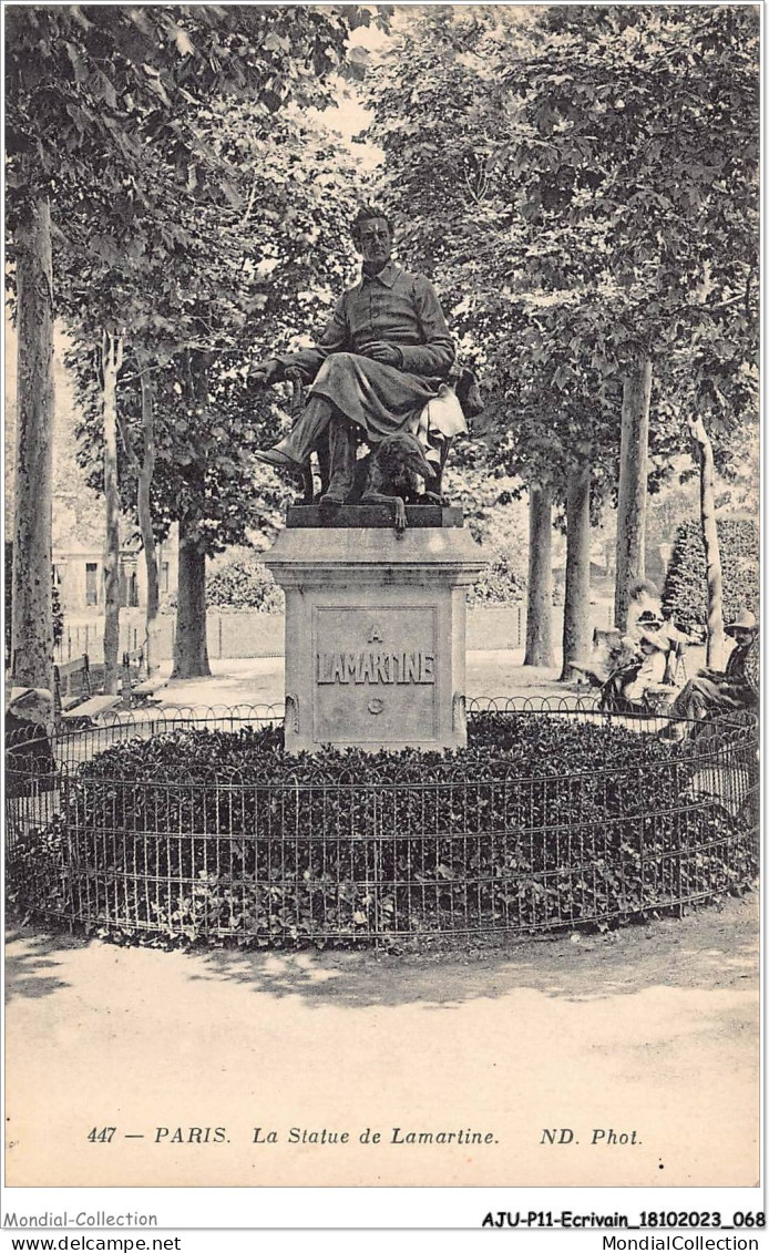 AJUP11-1008 - ECRIVAIN - Paris - La Statue De LAMARTINE  - Schrijvers