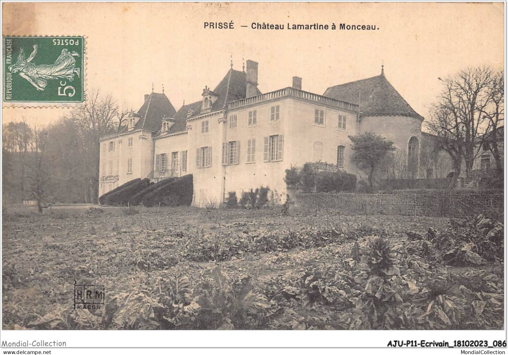 AJUP11-1017 - ECRIVAIN - Prissé - Château LAMARTINE à Monceau  - Schriftsteller