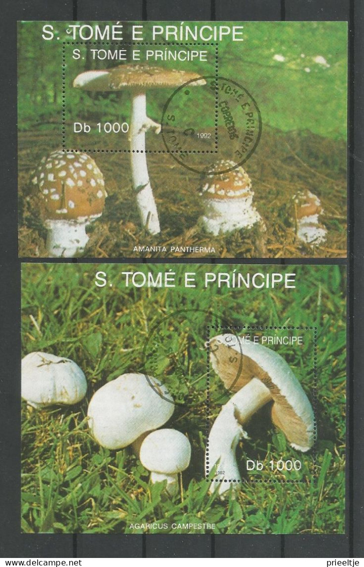 St Tome E Principe 1992 Mushrooms S/S Y.T. BF 116/117 (0) - Sao Tomé Y Príncipe