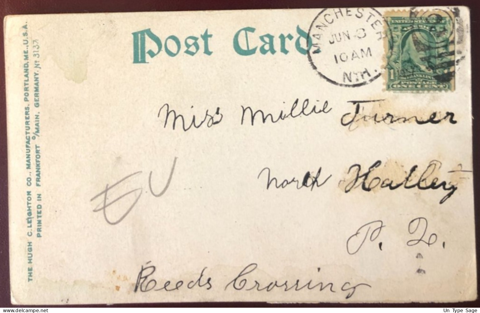 Etats-Unis,  Divers Sur Carte, Cachet Manchester 3.6.1907 - (B1613) - Postal History