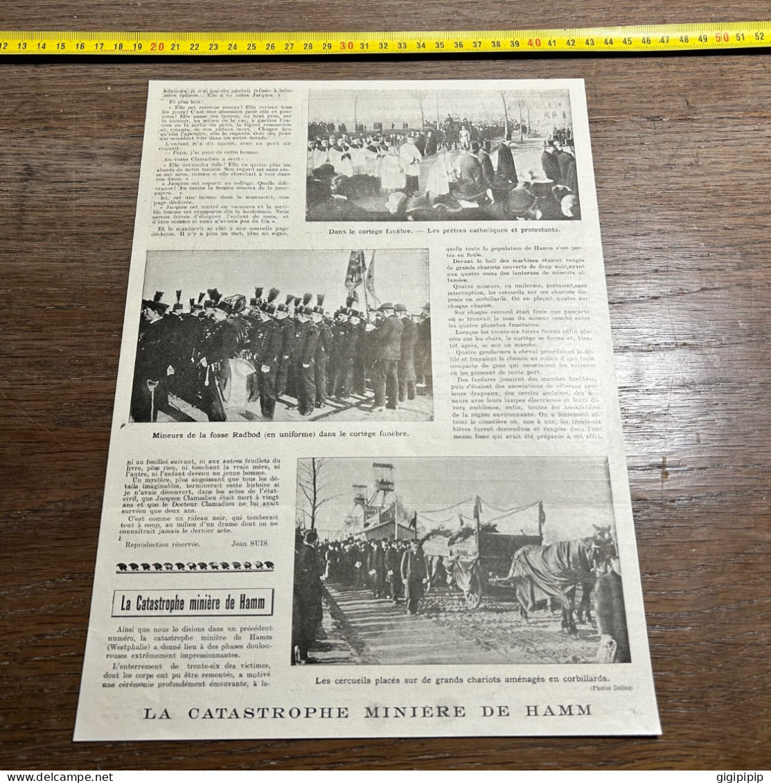 1908 PATI CATASTROPHE MINIERE DE HAMM Mineurs De La Fosse Radbod - Colecciones