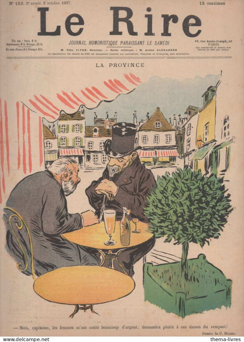 Revue  LE RIRE  N°152 Du 2 Octobre 1897   Couverture HUARD  (CAT4087AM) - Humor