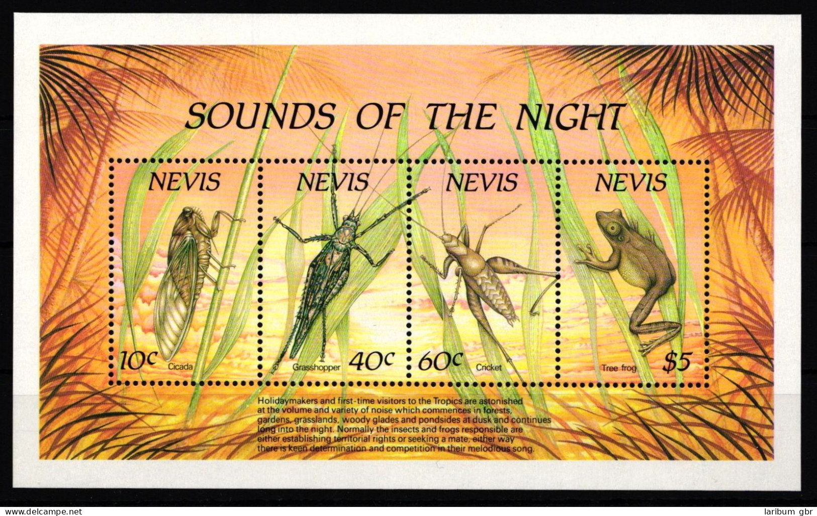 Nevis Block 19 Postfrisch Schmetterling #IH092 - St.Kitts E Nevis ( 1983-...)