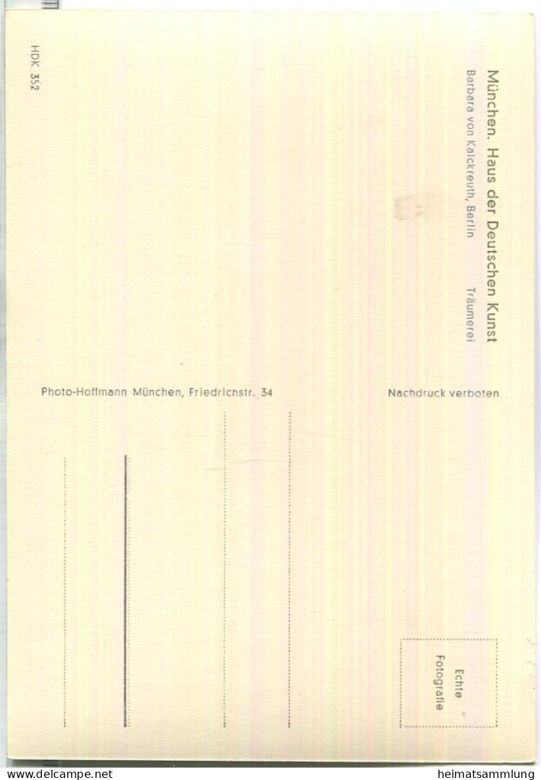HDK352 - Barbara Von Kalckreuth - Träumerei - Verlag Heinrich Hoffmann München - Skulpturen