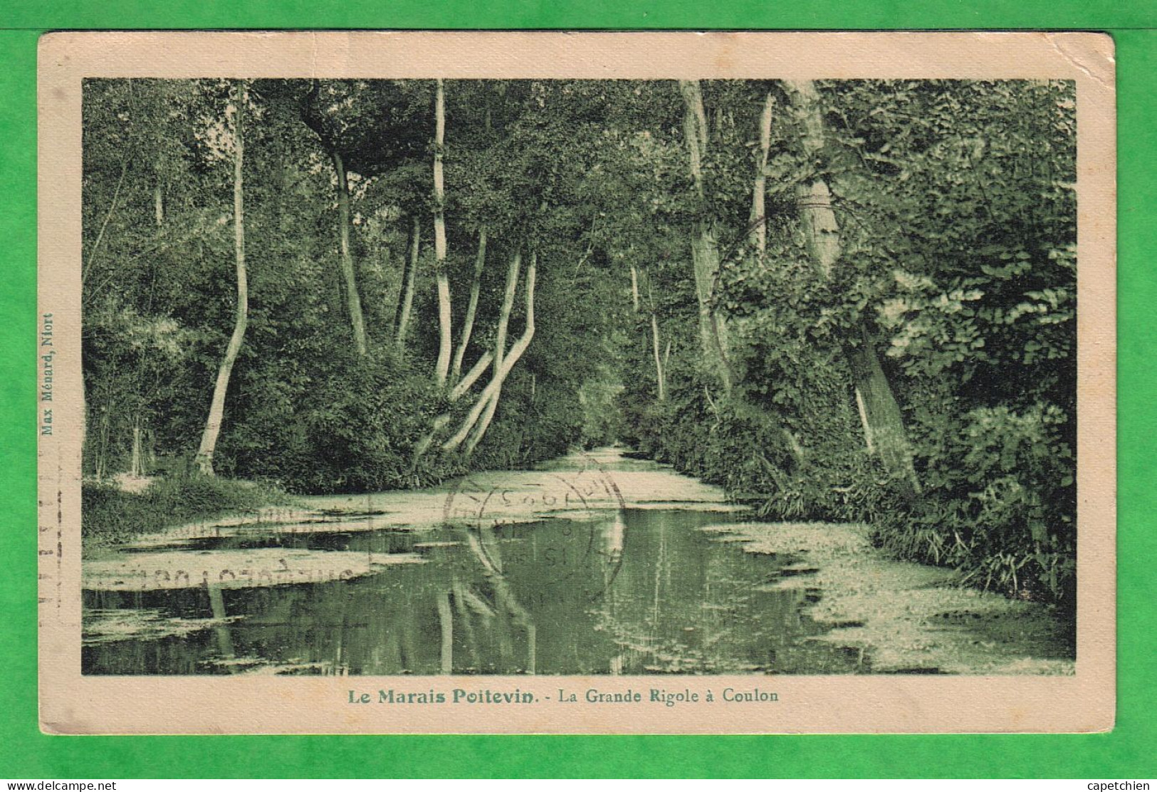 LE MARAIS POITEVIN - LA GRANDE RIGOLE A COULON - Carte écrite En 1923 - Other & Unclassified