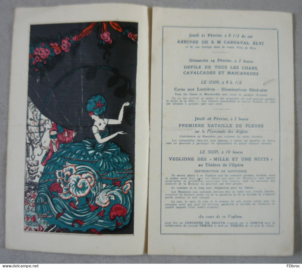 Nice (06 Alpes Maritimes) Programme Comité Des Fêtes & Sport Carnaval 1923 1924 Illustré - Programs