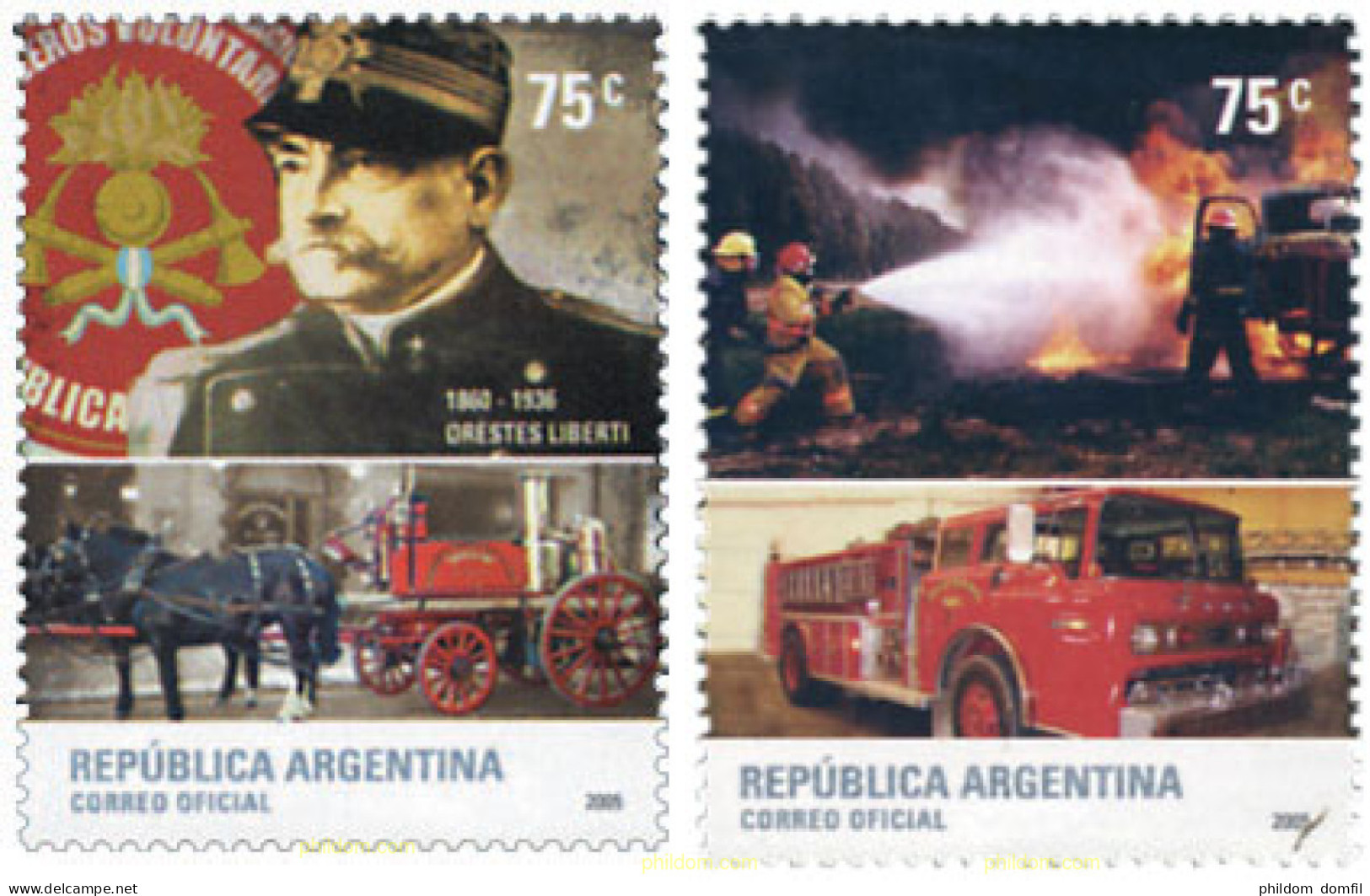 171095 MNH ARGENTINA 2005 BOMBEROS VOLUNTARIOS - Unused Stamps
