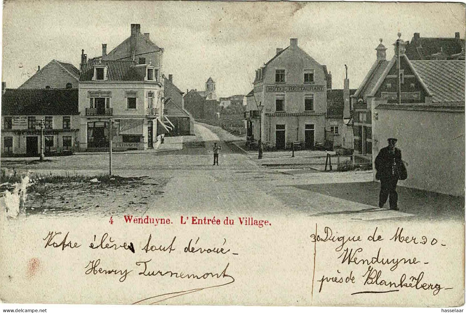 Wenduyne - L'Entrée Du Village - 1903 - Wenduine