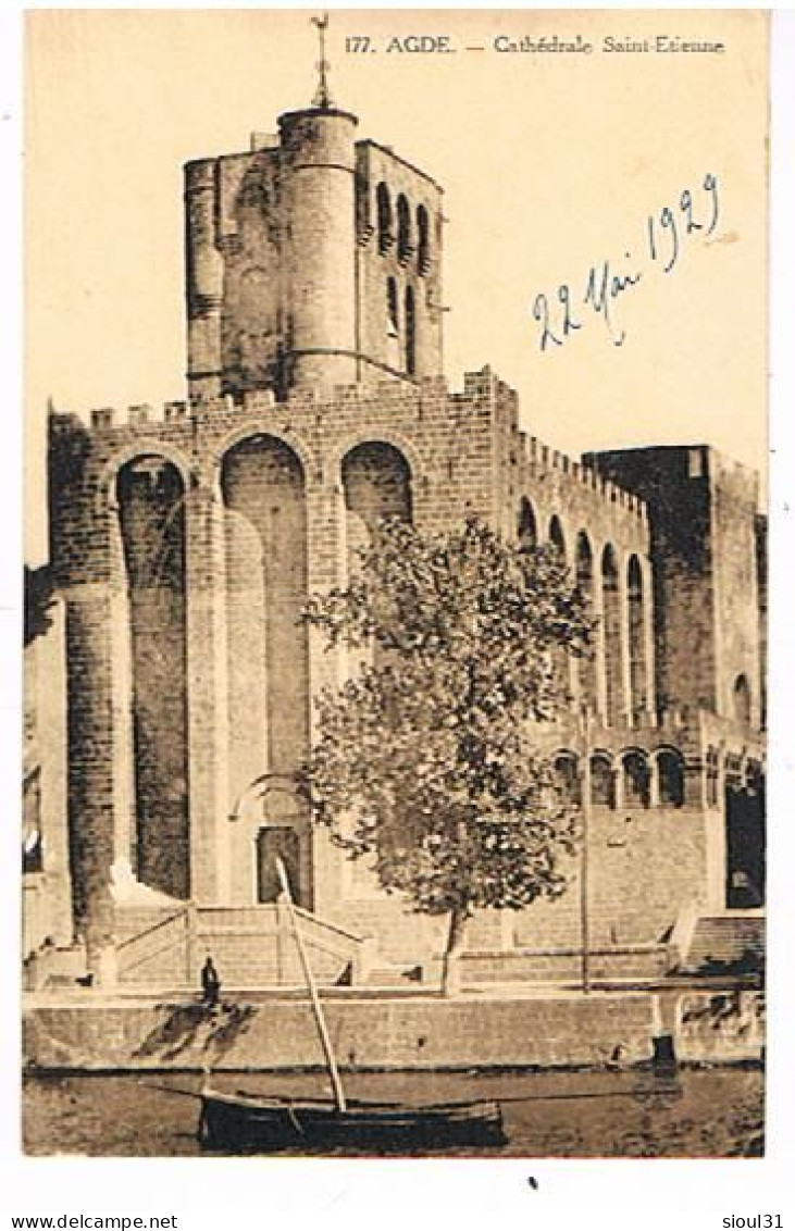 34 AGDE CATHEDRALE SAINT ETIENNE  1929 - Agde