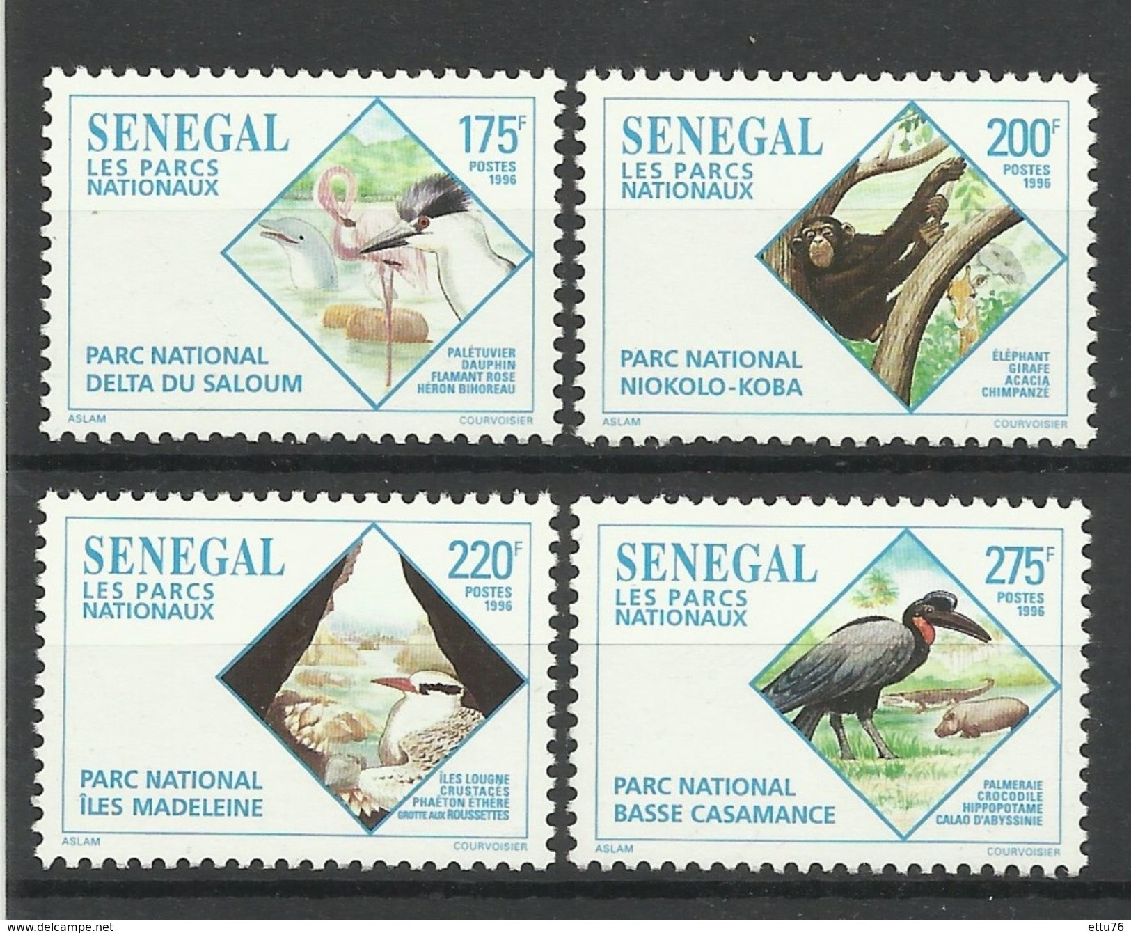 Senegal  1996  National Parks,Birds,Animals  Set  MNH - Otros & Sin Clasificación