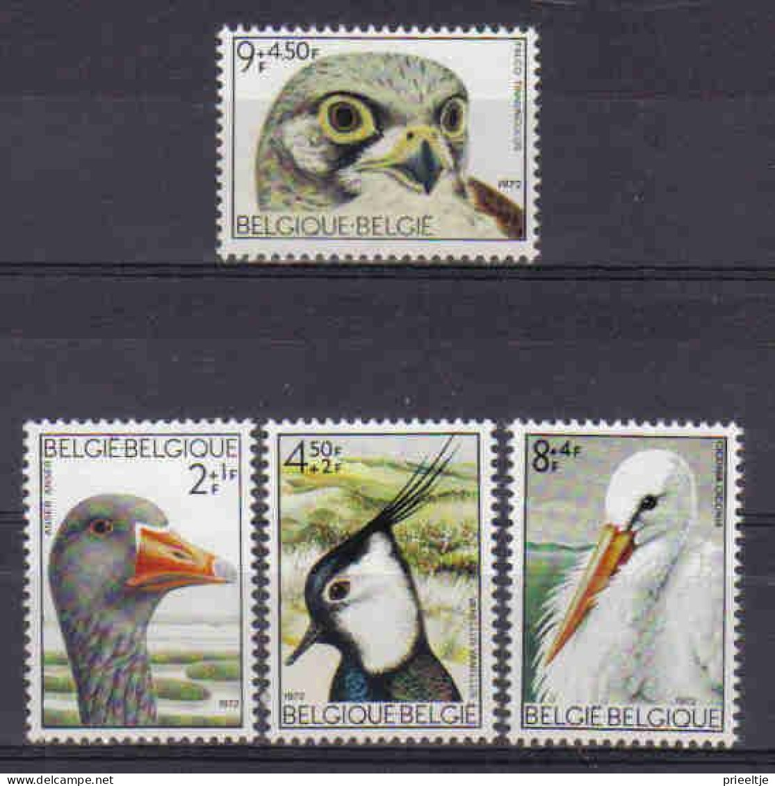 Belgie 1972 Birds  Y.T. 1652/1655 ** - Ongebruikt