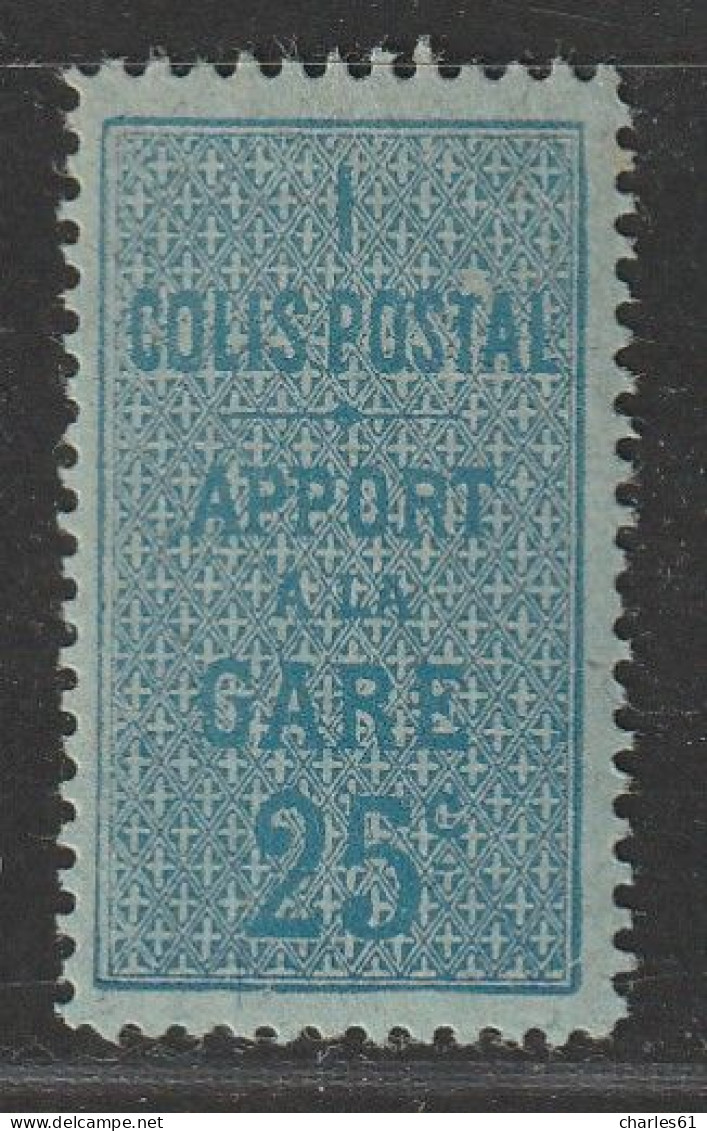 ALGERIE - COLIS POSTAUX - N°1 * (1899) 25c Bleu Sur Azuré - Paketmarken