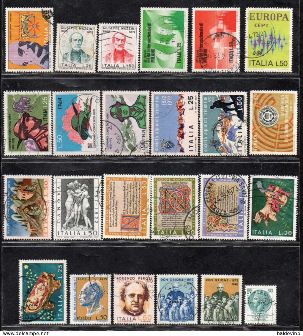 Italia 1972 Lotto 24 Esemplari (vedi Descrizione) - 1961-70: Gebraucht