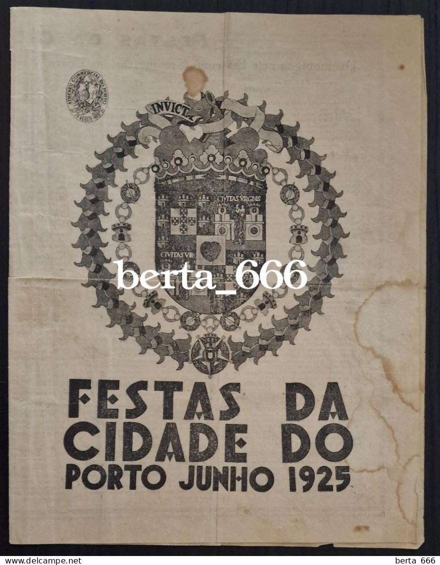Programa * Festas Da Cidade Do Porto * Ateneu Comercial Do Porto * Junho 1925 - Programmes