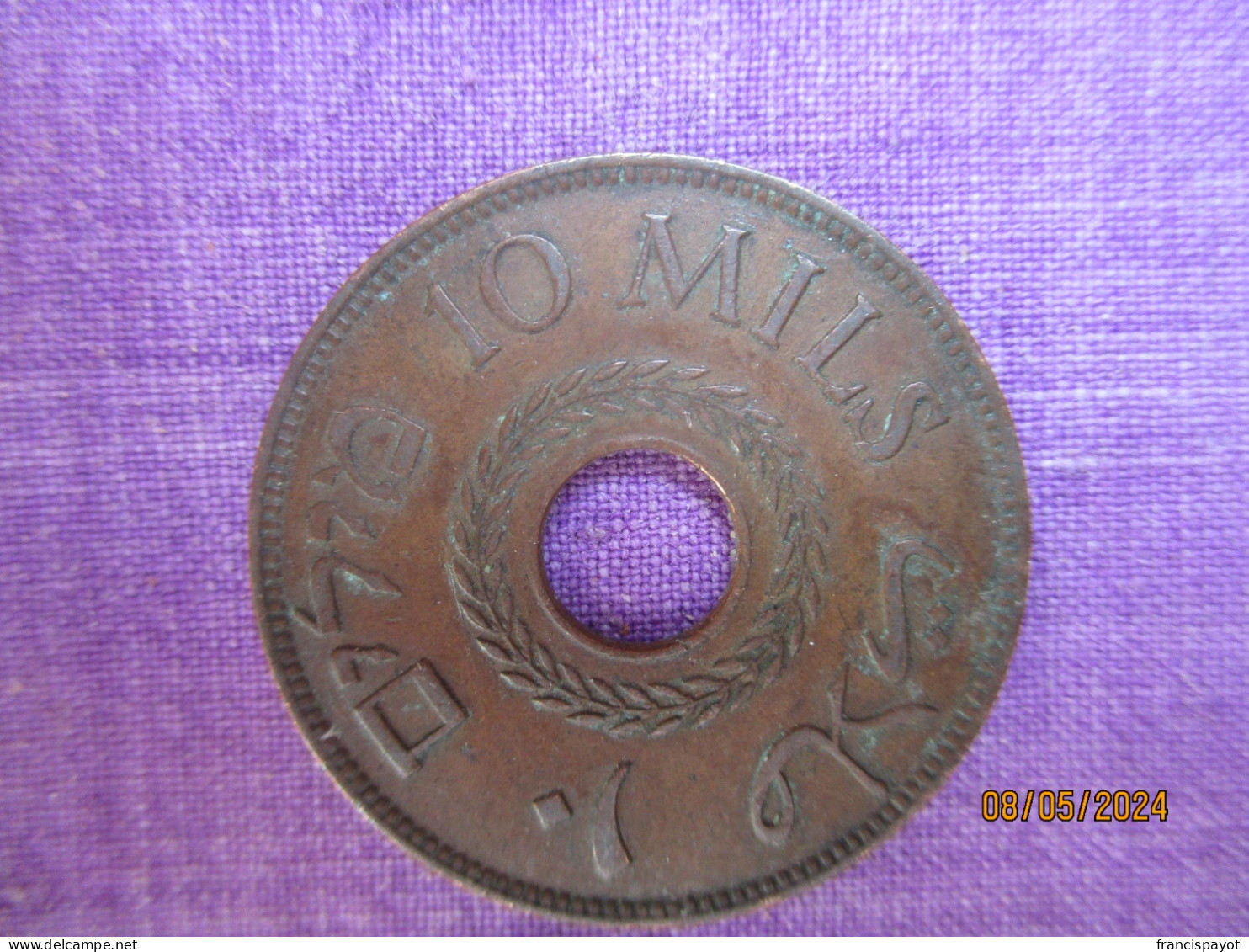 Palestine: 10 Mils 1943 - Other & Unclassified