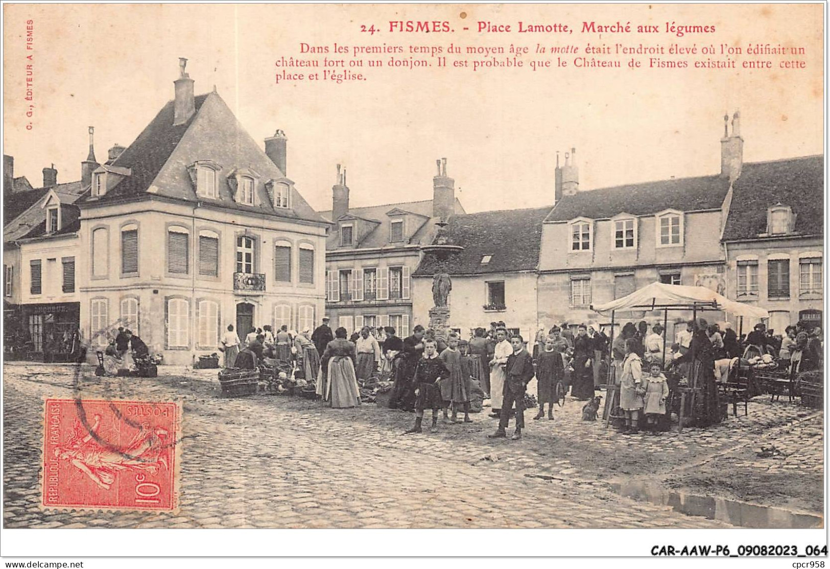 CAR-AAWP6-51-0440 - FISMES - Place Lamotte - Marché Aux Légumes - Fismes