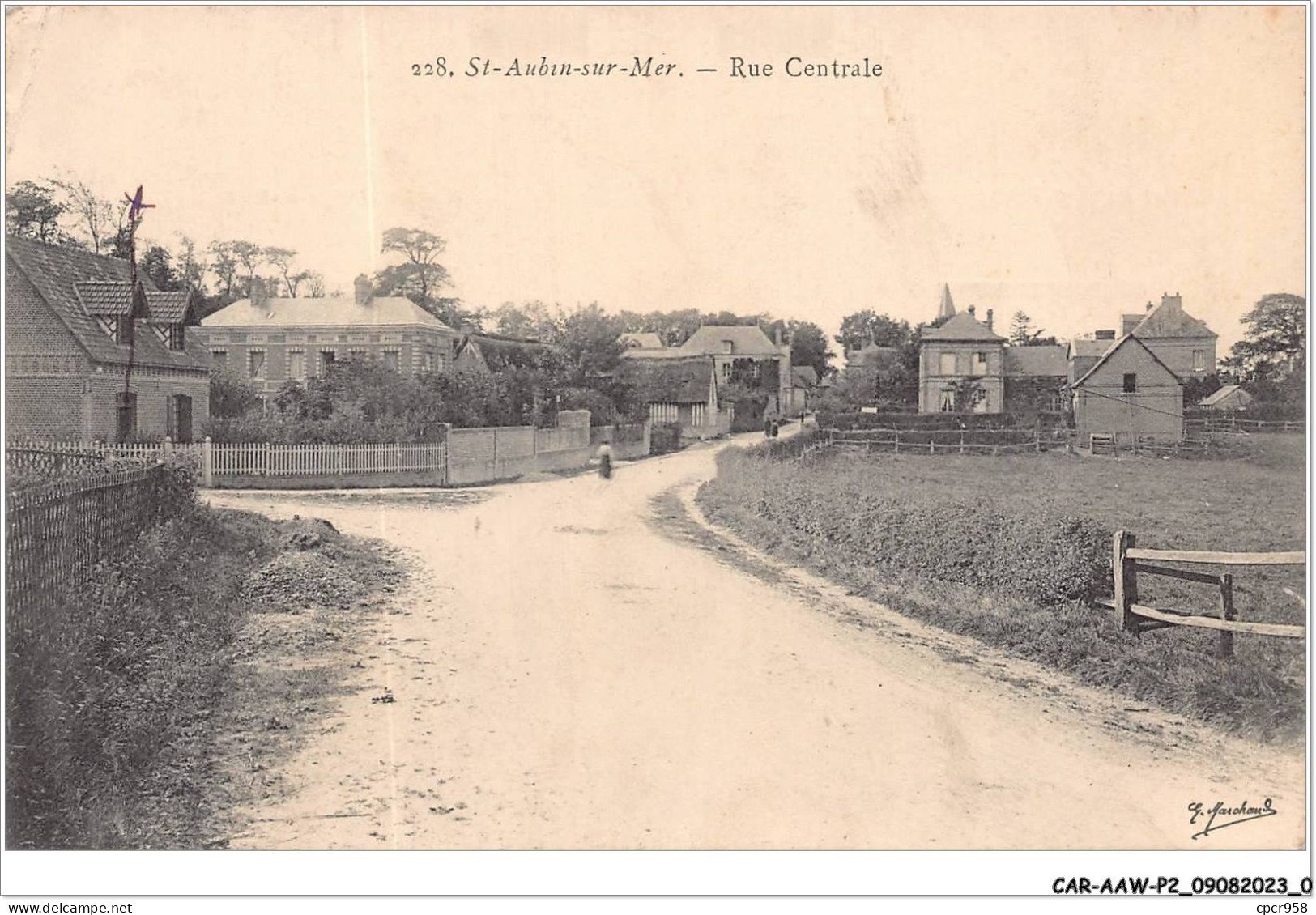 CAR-AAWP2-14-0079 - ST-AUBIN-SUR-MER - Rue Centrale - Saint Aubin