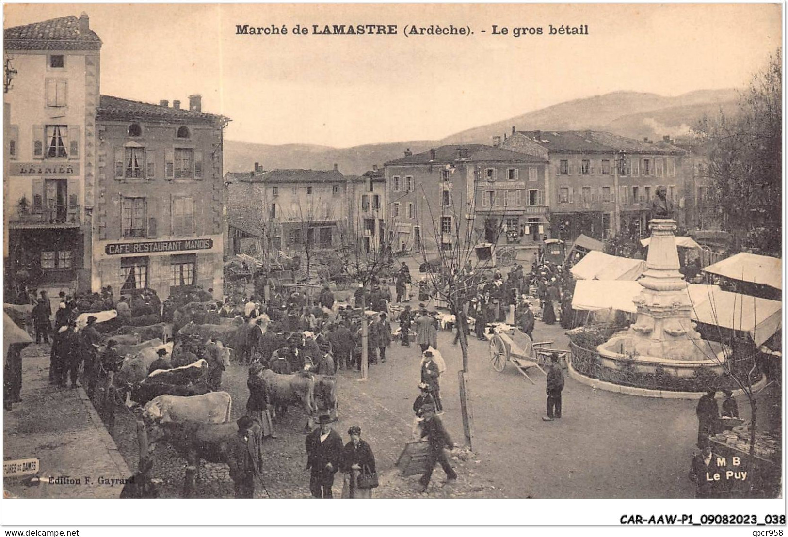 CAR-AAWP1-07-0020 - LAMASTRE - Le Marché - Le Gros Bétail - Lamastre