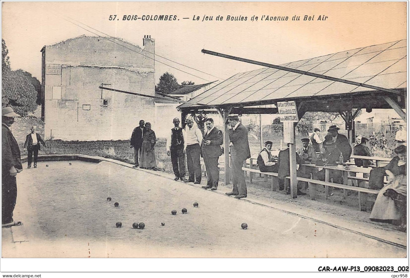 CAR-AAWP13-92-0991 - BOIS-COLOMBES - Le Jeu De Boules De L'avenue Du Bel Air - Colombes