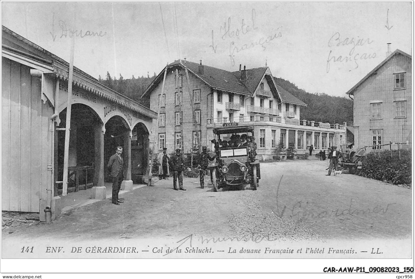 CAR-AAWP11-88-0913 - Environs De GERARDMER - Col De La Schlucht - La Douane Française Et L'hôtel Français - Gerardmer