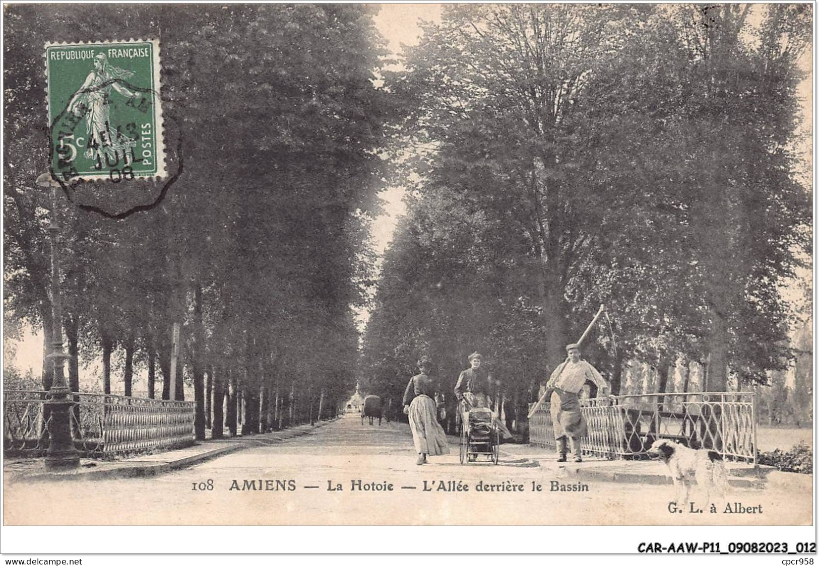 CAR-AAWP11-80-0844 - AMIENS - La Hotoie - L'allée Derrière Le Bassin - Amiens