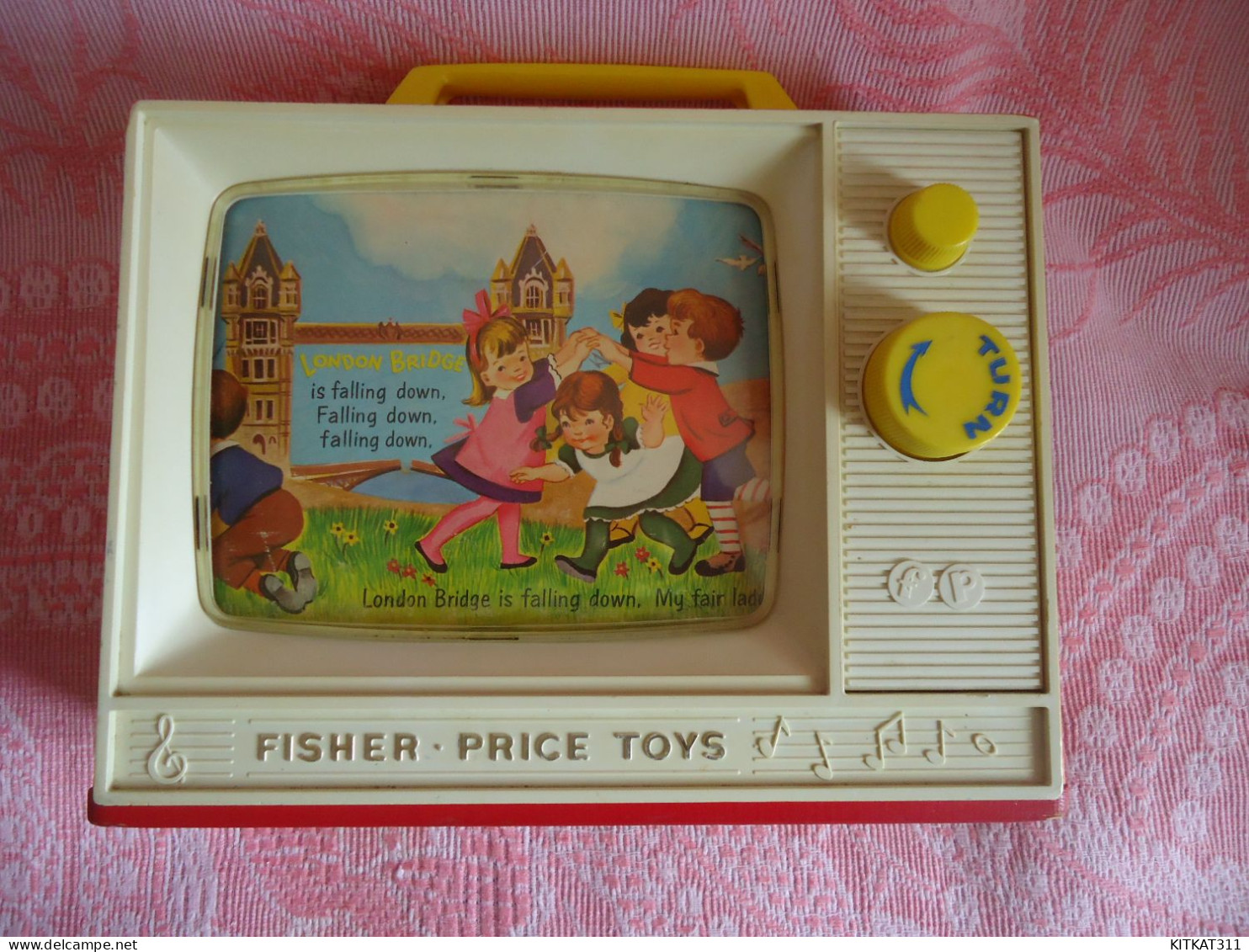 JOUET ANCIENTELEVISION FISCHER PRICE TOYS-PLAYS LONDON BRIDGE-1966 - Toy Memorabilia