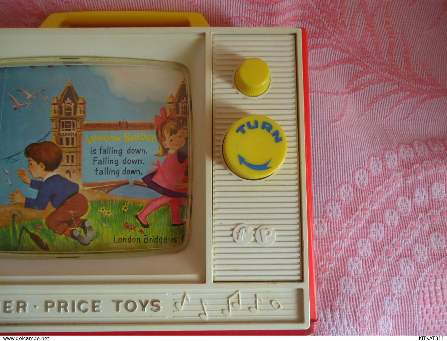JOUET ANCIENTELEVISION FISCHER PRICE TOYS-PLAYS LONDON BRIDGE-1966 - Toy Memorabilia