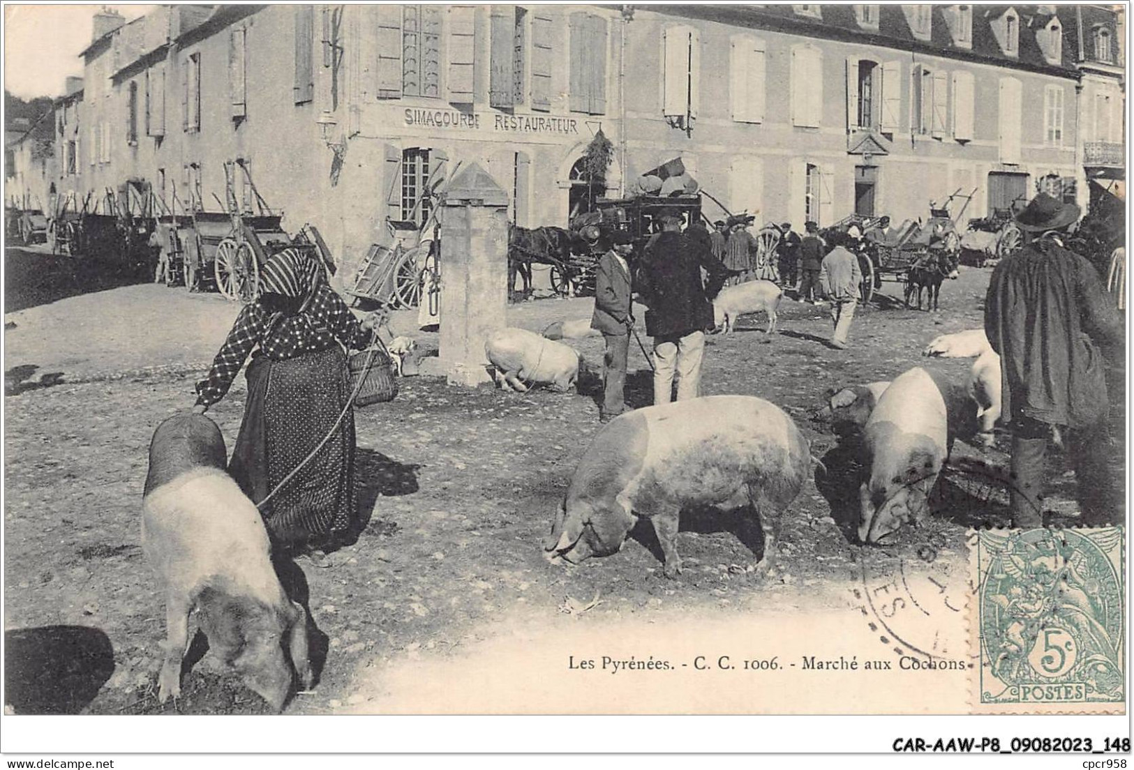 CAR-AAWP8-65-0642 - LES PYRENEES - Marché Aux Cochons - Other & Unclassified